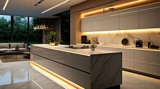 night led Lighting in modern kitchen