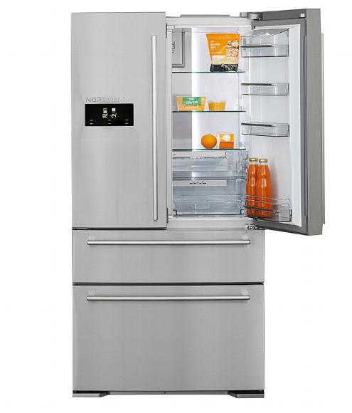 double chrome fridge freezer