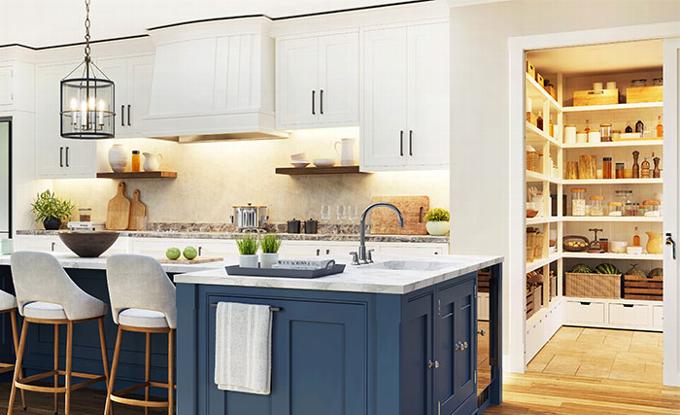 hidden pantry in kitchen