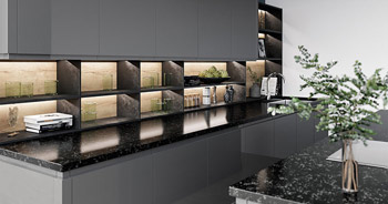 A grey kitchen